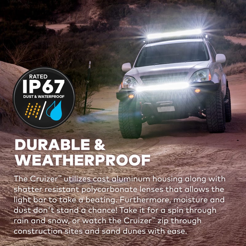 LAMPHUS CRUIZER 36" 234W LED Flood/Spot Combo [30/60 Degree Spread] [Spot/Flood/Driving Light Applications] [IP67] â€“ for Off-Road, Agricultural, Construction & Marine Use - Image 4